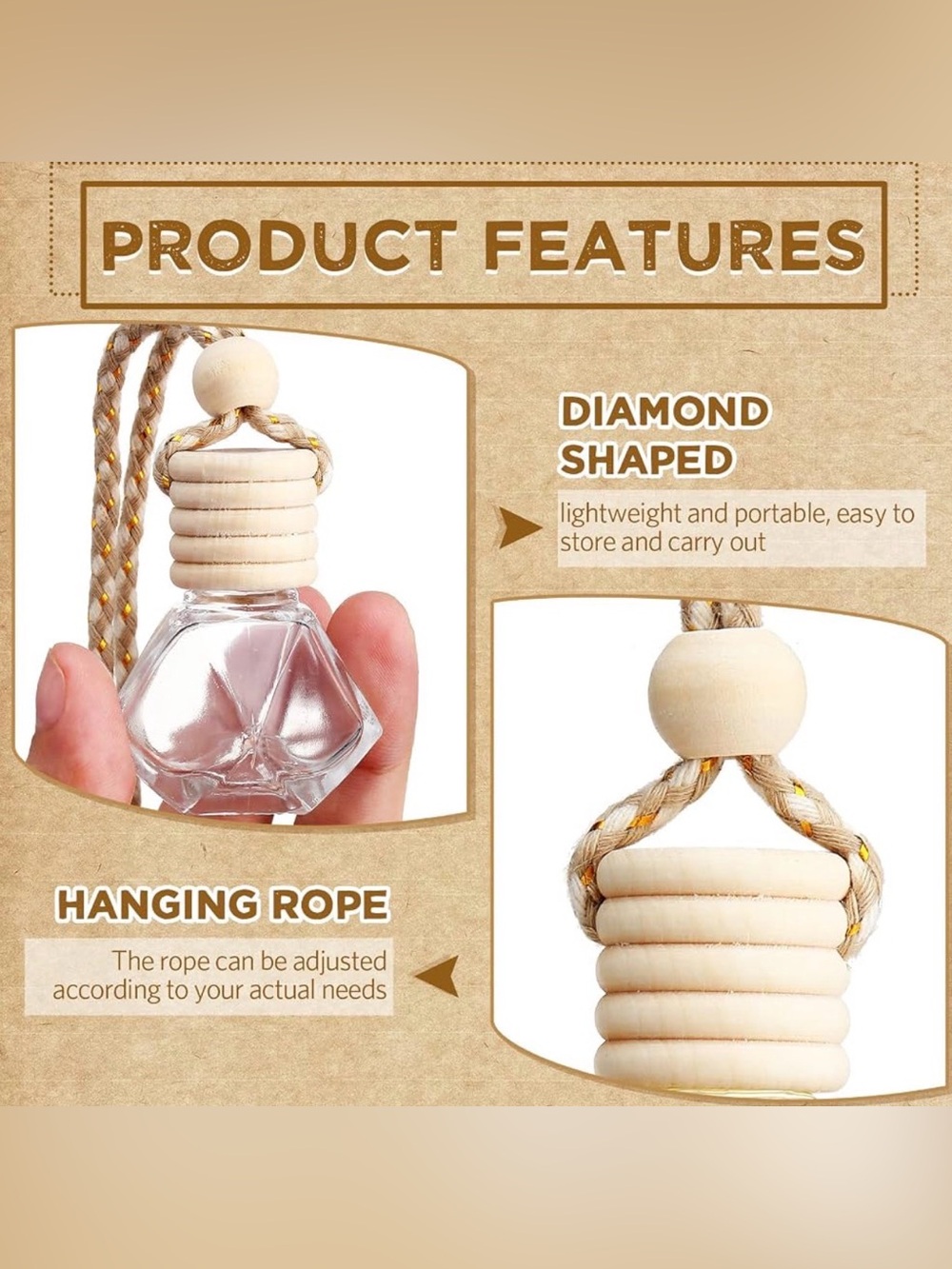 8ml Pumpkin Spice Car Freshie Diffuser | Hand Poured - Picture 3 of 4